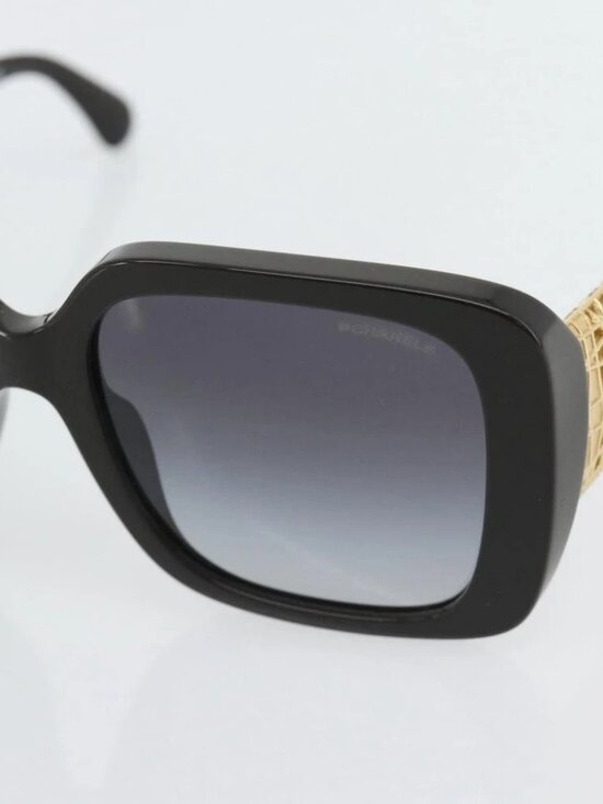 CHANEL Sunglasses plastic Black CC Auth am11652SM main image 11